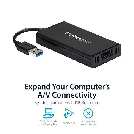 StarTech.com USB 3.0接続4K対応DisplayPortアダプタ DisplayLink認定 Ultra HD USB Type-A(オス) - DP(メス) USB32DP4K USB
