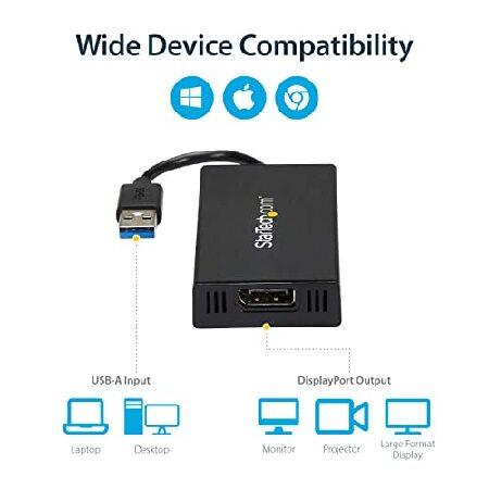 StarTech.com USB 3.0接続4K対応DisplayPortアダプタ DisplayLink認定 Ultra HD USB Type-A(オス) - DP(メス) USB32DP4K USB