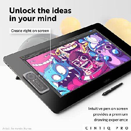 Wacom Cintiq Pro 24 Creative Pen and Touch Display - 4K graphic drawing monitor with 8192 pen pressure and 99% Adobe RGB (DTH2420K0), Black｜nandy｜02
