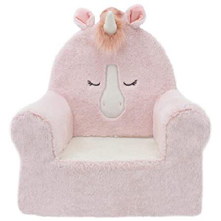 Soft Landing Sweet Seats, Premium and Comfy Toddler Lounge Chair with Carrying Handle ＆ Side Pockets - Pink Unicorn並行輸入品