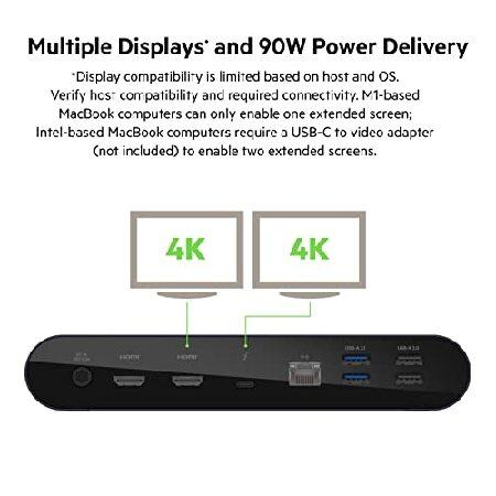 通常在庫品 Belkin Thunderbolt 4 ドッキングステーション - USB Cハブ - USB Cドッキングステーション MacBook ＆ Windows用 90W Power Delivery シングル8Kまたはデュアル