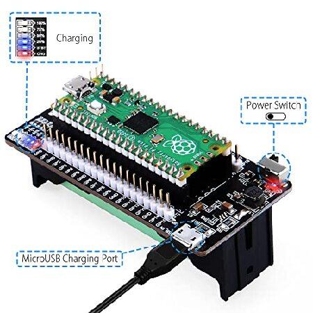 GeeekPi Raspberry Pi Pico / Pico W UPS Power Supply Uninterruptible UPS HAT,Support 18650 Lithium Battery Charger Power Bank Power Management Expansio｜nandy｜03