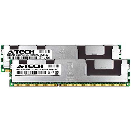 訳あり新品 A-Tech 64GB Kit (2x32GB) Memory RAM for Supermicro SYS-6017B-MTF - DDR3 1333MHz PC3-10600 ECC Registered RDIMM 4Rx4 1.5V - Server_並行輸入品