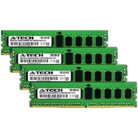 半額セールサイト A-Tech 64GB Kit (4x16GB) Memory RAM for Supermicro SYS-2029U-TR4T - DDR4 2400MHz PC4-19200 ECC Registered RDIMM 1Rx4 1.2V - Server_並行輸入品
