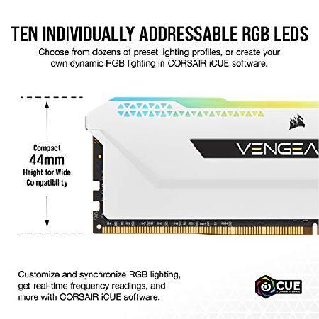 数量限定在庫あります Corsair Vengeance RGB Pro SL 32GB (4x8GB) DDR4 3200 (PC4-25600) C16 1.35V - White (CMH32GX4M4E3200C16W) ＆ iCUE H100i Elite Capellix Liquid 並行輸入品