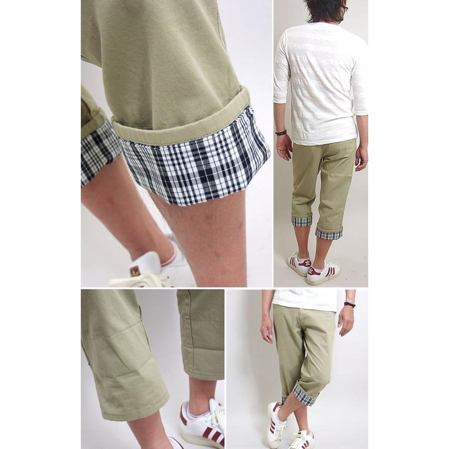 クロップドパンツ メンズ 七分丈 ロールアップ ハーフパンツ M クロップドパンツ メンズ 七分丈 ロールアップ ハーフパンツ M