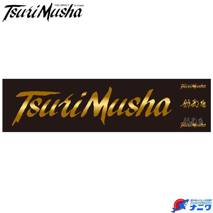 釣武者 Tsurimusha 転写ステッカー ゴールド : ナニワ釣具 Yahoo!店