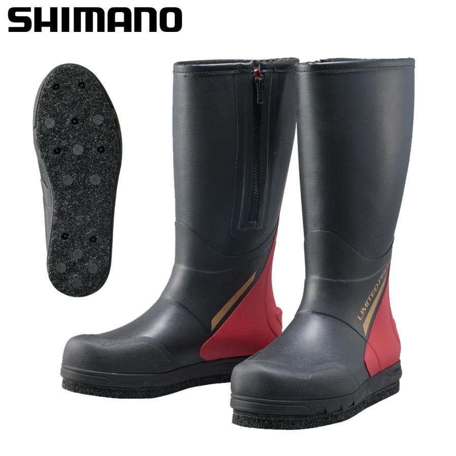 シマノ FB-120W リミテッドプロ ジオロックブーツ カットラバーピンフェルト M ブラッドレッド シマノ（SHIMANO） リミテッドプロジオロックブーツカットラバーピン