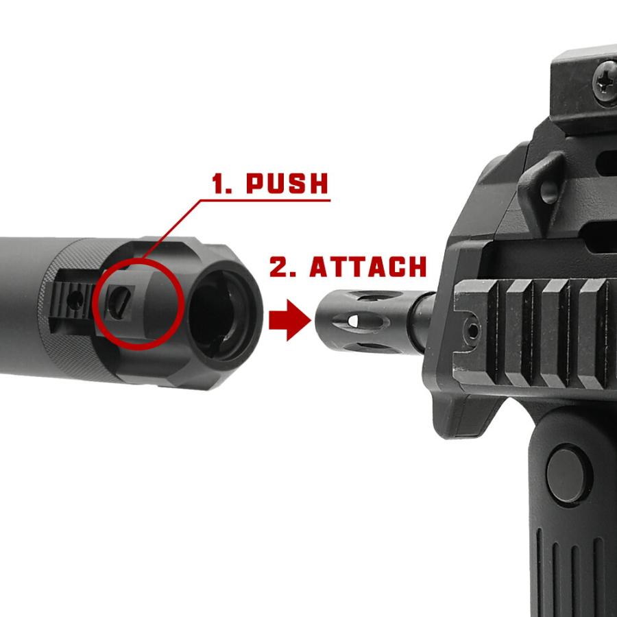 ANGRYGUN製　東京マルイMP7専用　QDサイレンサー&専用スチールハイダーSet 　AG-MP7DS-TMV2｜naniwabase｜15