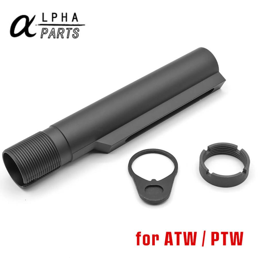 実物 DSA製 M4 ストックチューブ PTW トレポン 加工済 Alpha Parts 製 PTW トレポン専用 ストックパイプセット APARTS-PTW01