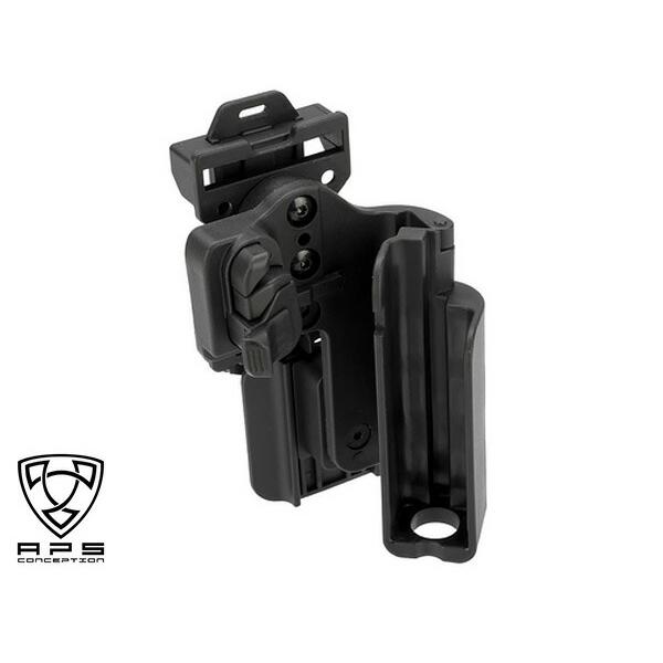 APS グロック17用 QMクイックリリース ホルスター QMH-G17B : エアガン