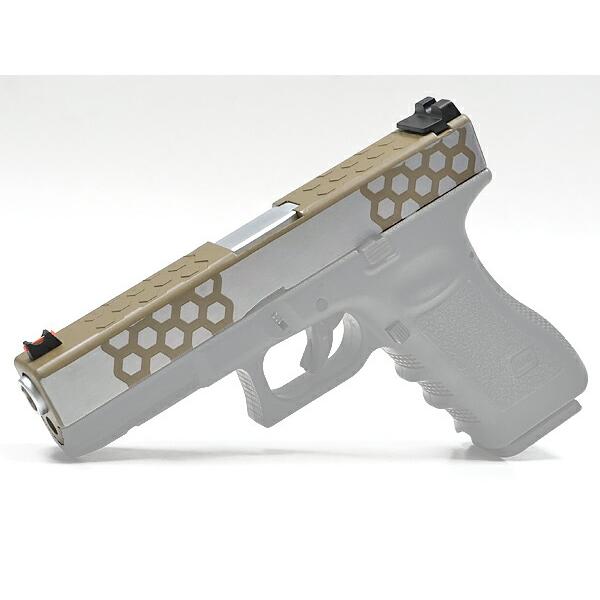 KSC グロック17 HWスライド&アウターバレルセット E&C 製 】GBB グロック17 対応 アルミ メタルスライド