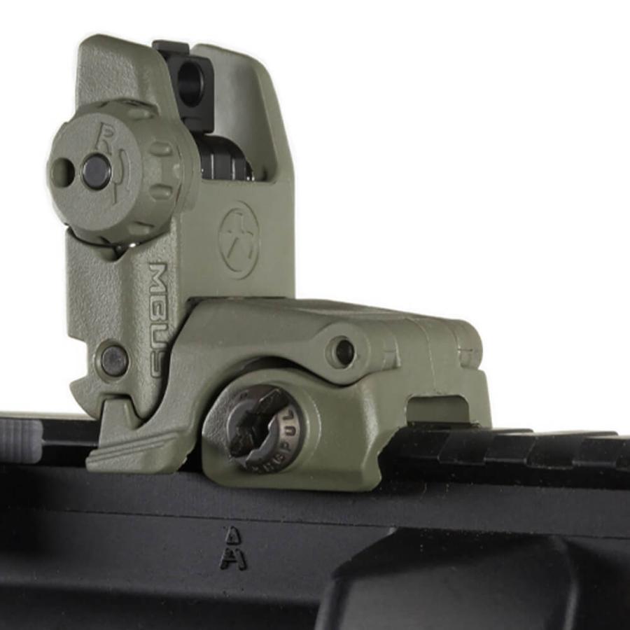 実物MAGPUL MBUS リアサイト BK（ブラック） 20mmレイル対応 Rear Back