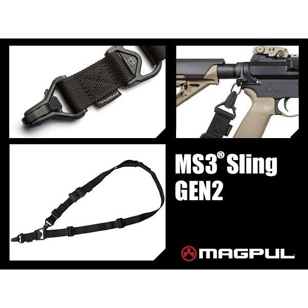 個人装備 MAGPUL MS3 Multi Mission Sling GEN2 BK 実物 MAGPUL】 MS3 Multi Mission Sling Gen2 ( 1ポイント/2