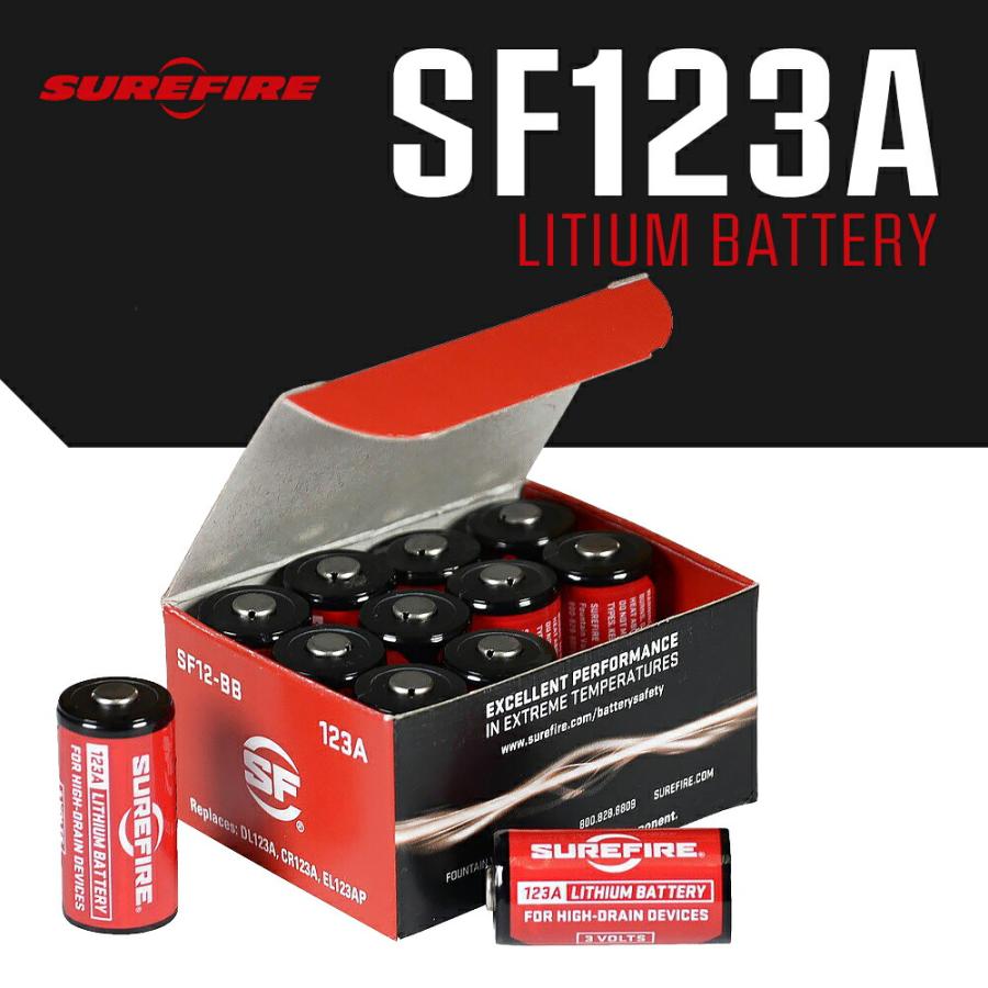 12本入りBOX 実物 SUREFIRE 123A シュアファイア リチウム 電池 3v