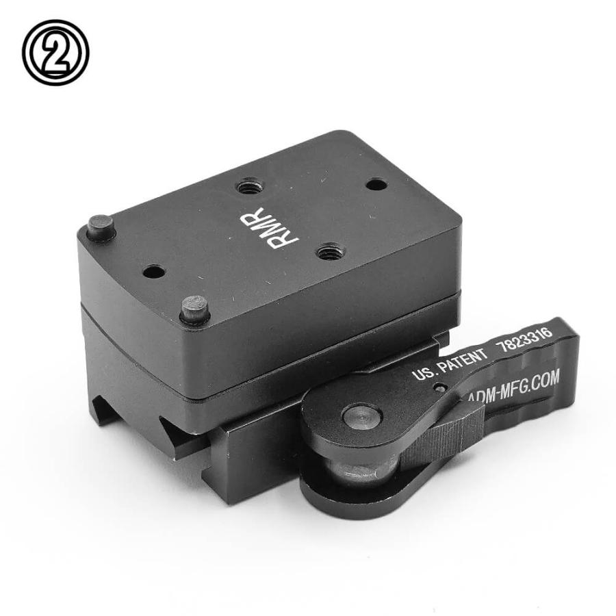 American Defense mfg マウント ドットサイト　セットサバゲー RMR小型ドットサイト専用 American Defense タイプレプリカ QD