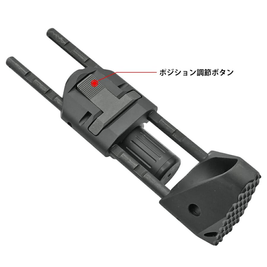 【スタンダード 電動ガン M4 対応】 5KU TROY タイプ PDW 伸縮 ストック | 東京マルイ スタンダード電動ガン スライド スライドストック｜naniwabase｜09