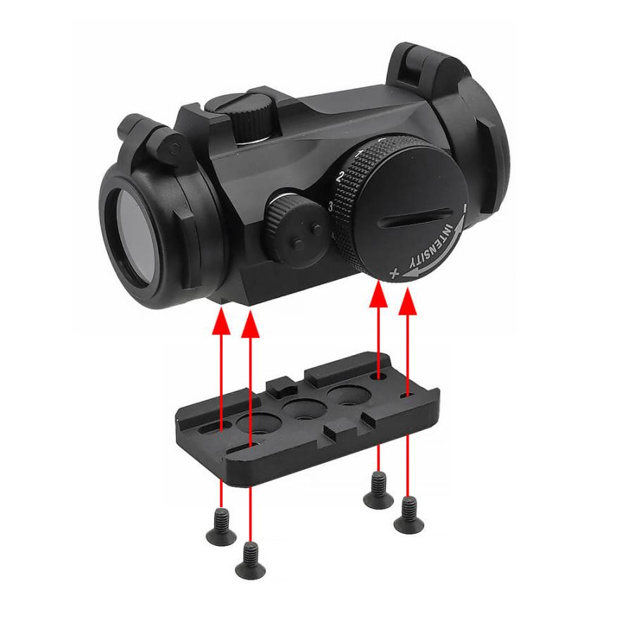 WADSN 製  UNITY FAST COG マウント 専用 オフセット ドットサイトマウント 2種付 レプリカ ( T1 / T2系 、 RMR / SRO系 ) | 斜め Aimpoint  Micro  Trijicon |  | 06