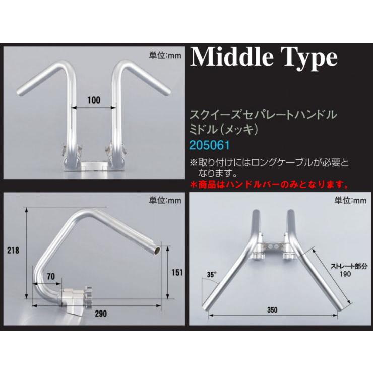 モンキーくるくるハンドルシフトアップハンドルバー