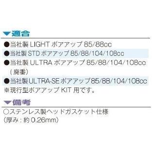 KITACO　パッキンSET-A　（新型ボアアップKIT85/104cc・88/108cc）　モンキー/カブ系　960-1123085/キタコ｜nankai-hiratsuka｜02