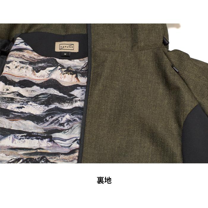 HERUNE HRN-004 ジャケット KH×BK LL 在庫処分！20％OFF】ヒルネ HRN-004 MANNING HR PARKA JACKET
