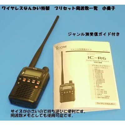 アイコム IC-R6 広帯域 レシーバー 受信機 ワイヤレスなんかい 特別仕様 799種類 インストール マグネットアンテナ付