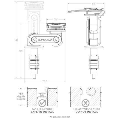 QUAD LOCK LOCK(クアッドロック) フォークステムマウント : 南海