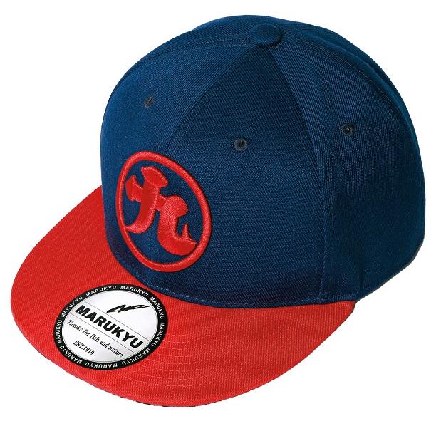マルキュー フラットバイザーキャップ02 ネイビー/レッド (爆買