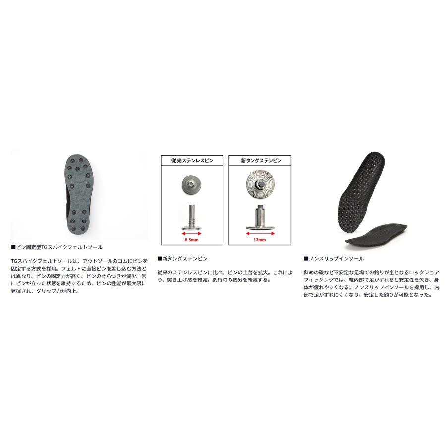 ダイワ(DAIWA) TGロックショアシューズ ハイカット TGスパイクフェルト