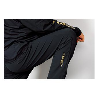マルキュー（MARUKYU） 撥水ストレッチパンツ TR-02 ブラック×ゴールド