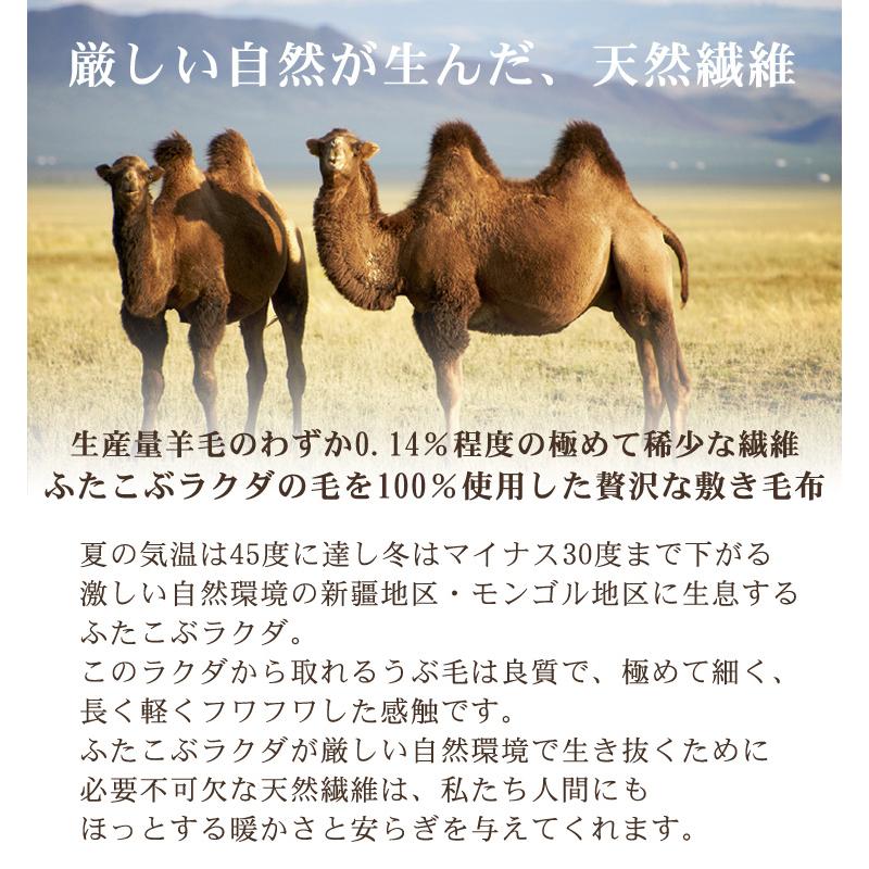 敷き毛布 日本製 キャメル 100% ファー セミダブル 吸湿発熱 保温 保湿 天然 らくだ 敷きパッド 冬用_1