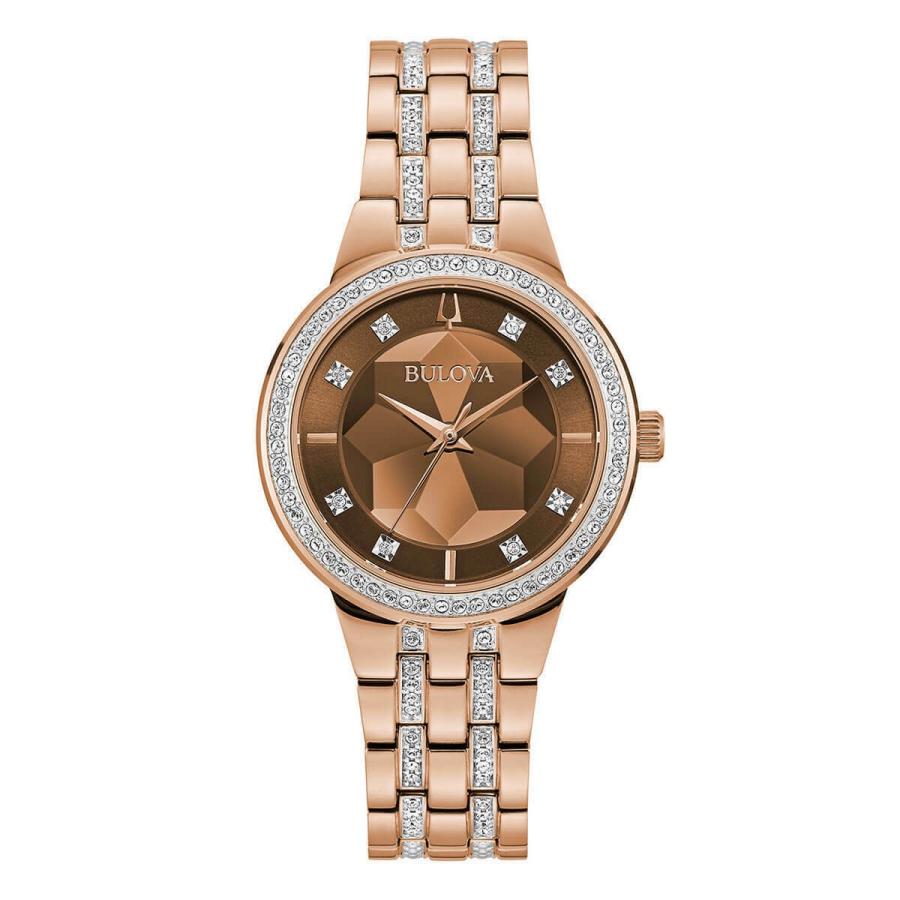 ブローバ Bulova Phantom Bulova レディース Rose Gold クォーツ 腕時計 レディース Watch Bracelet Gold Tone Dial 98l266 セレクトショップ なんくる