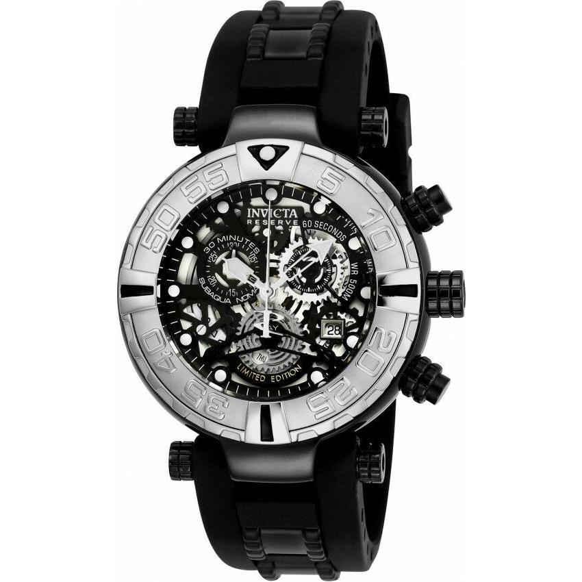 メンズ 腕時計 New 腕時計 クロノグラフ Invicta インヴィクタ Subaqua Polyurethane サブアクア Le クロノグラフ インヴィクタ インビクタ Swiss Black Watch セレクトショップ なんくる