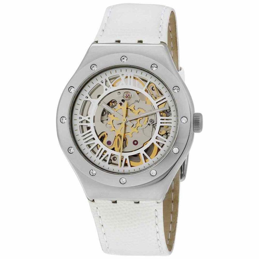 スウォッチ 腕時計 Swatch Irony Automatic Movement Silver Dial Ladies Watch YAS109