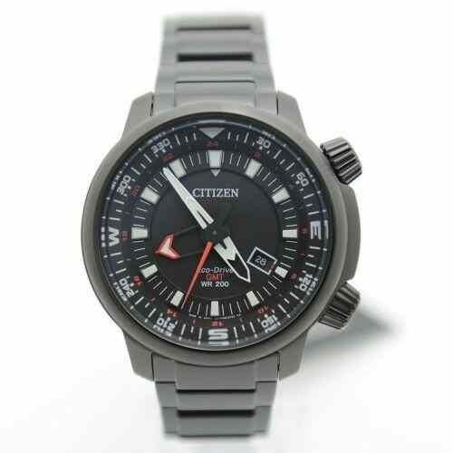 シチズン 腕時計 Citizen Bj7086 57e Eco Drive エコドライブ Gmt Promaster プロマスター Analog Black Dial Date Men Watch Www Keywestchamber Org