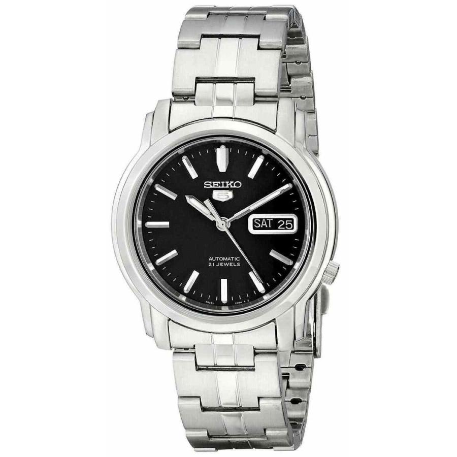 seiko black steel watch