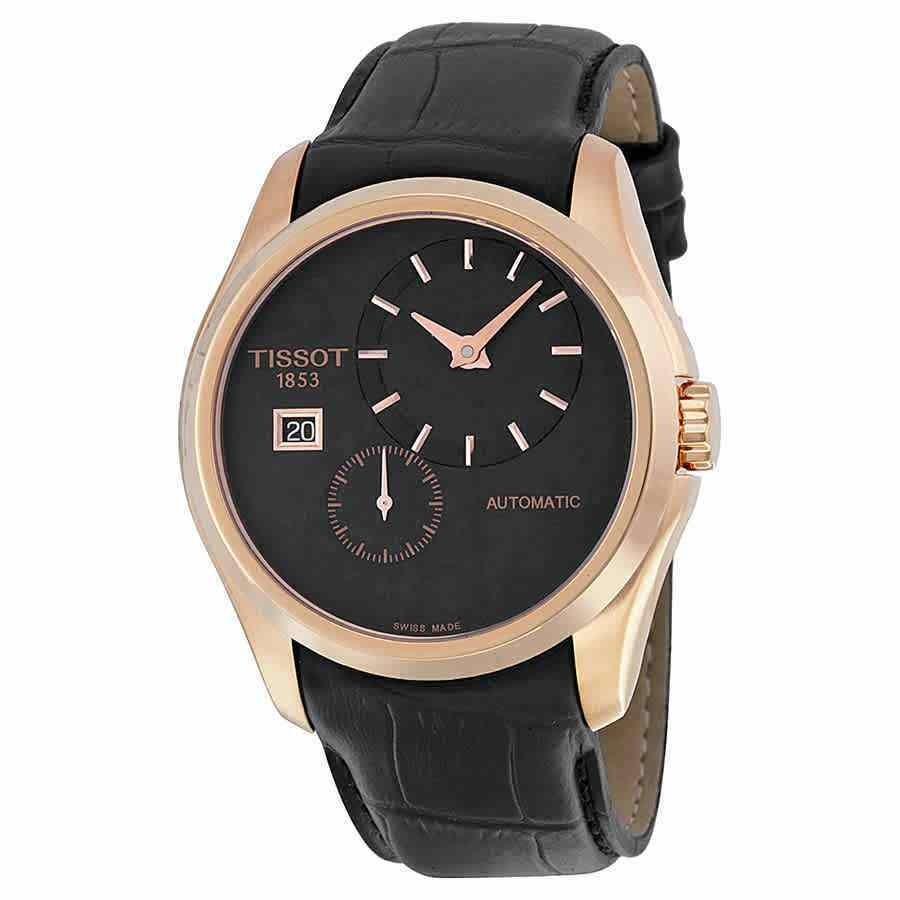 ティソ 腕時計 Tissot Couturier クチュリエ Automatic Black Dial Black Leather メンズ Watch T Isequipment Cl