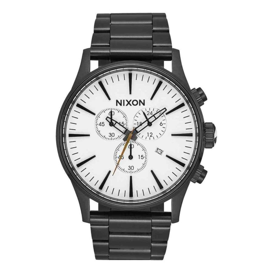 超目玉 ニクソン 腕時計 New Nixon The Sentry クロノグラフ White ホワイト Dial Black Pvd メンズ Watch A セレクトショップ なんくる 通販 Yahoo ショッピング 想像を超えての Temmam Com