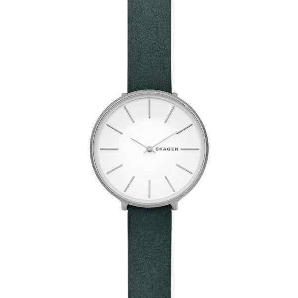 開店祝い スカーゲン 腕時計 Skagen レディース Karolina Green Leather Watch Skw2724 人気絶頂 Lifestylephotoandvideo Com
