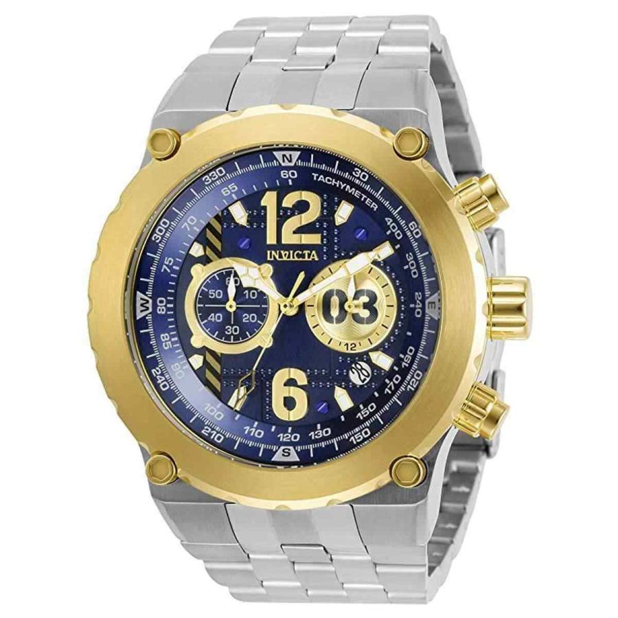 期間限定価格 インビクタ 腕時計 Invicta メンズ Watch Aviator クォーツ クロノグラフ Blue And Gold Dial Bracelet 31594 インヴィクタ メール便なら送料無料 Www Skylanceronline Com
