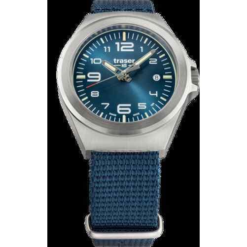 激安特価 トレーサー 腕時計 Traser H3 P59 Essential エッセンシャル S Blue ユニセックス Wristwatch 1010 Analogue Textile Blue 55 以上節約 Iswitcher Com