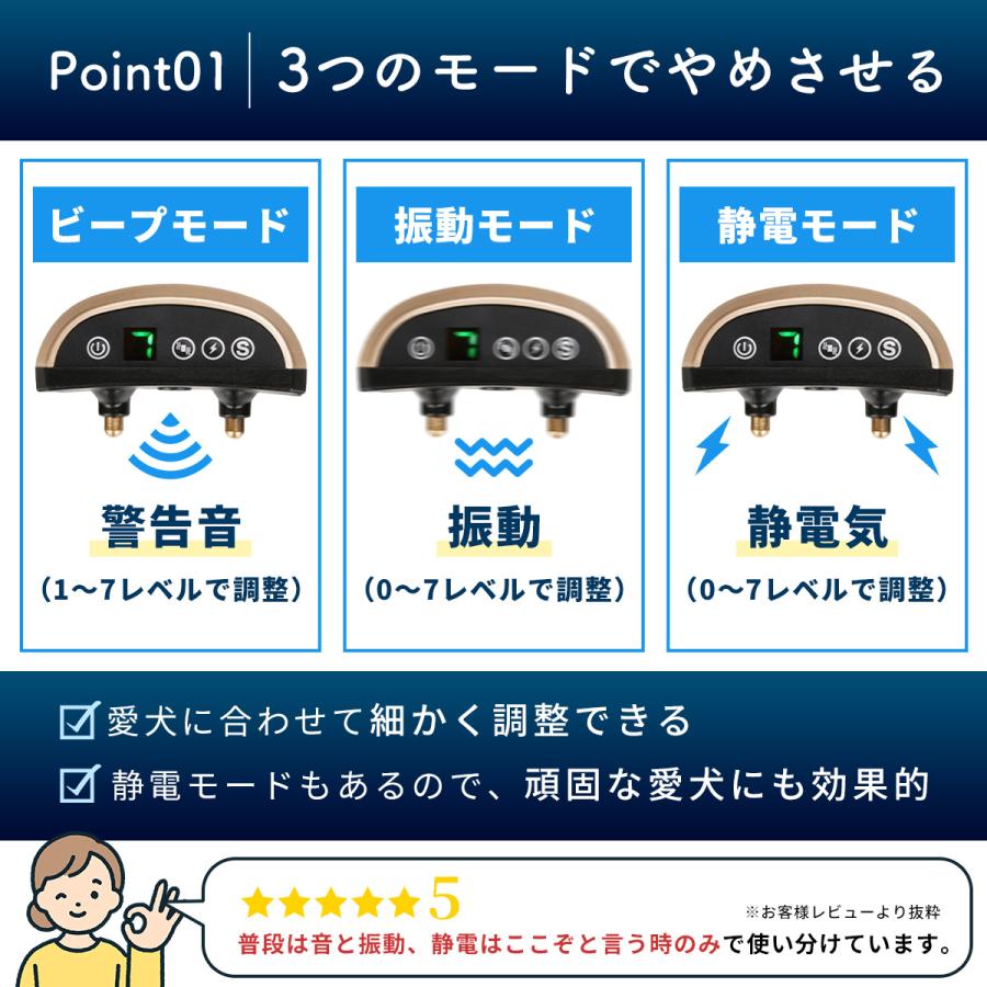 無駄吠え防止 首輪 犬 振動 静電 無駄ぼえ 吠え防止 バーク