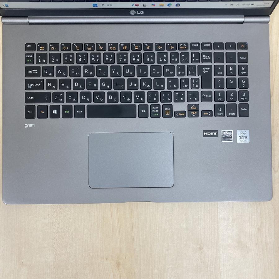 LG gram Windows11 17Z955-GP52J i5 第10世代 SSD M.2 メモリ 16GB 