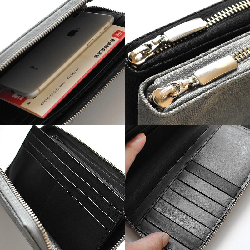 7SENSE 長財布 ラウンドファスナー エレファント 黒 7SENSE 長財布 ラウンドファスナー エレファント 黒