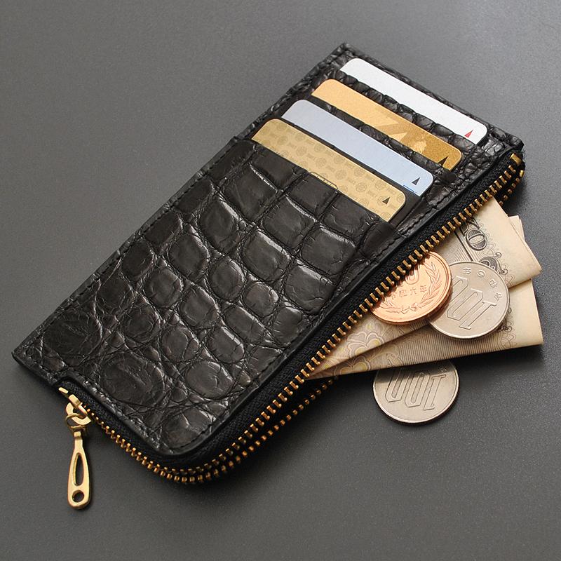 小銭入れ カード入れ メンズ クロコダイル 鰐革 ワニ 最高級国産レザー