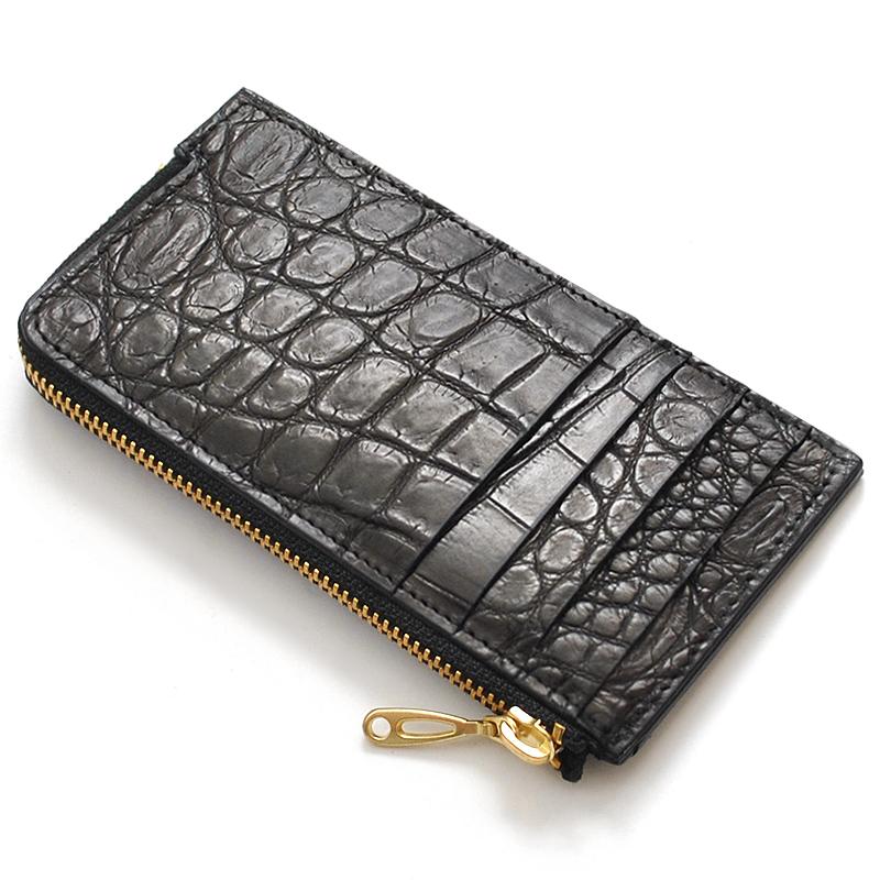 小銭入れ カード入れ メンズ クロコダイル 鰐革 ワニ 最高級国産レザー