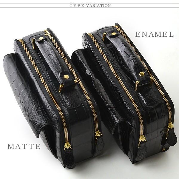 クロコダイルセカンドバッグ セカンドバック メンズ バッグ ダブルファスナー 本クロコダイル革