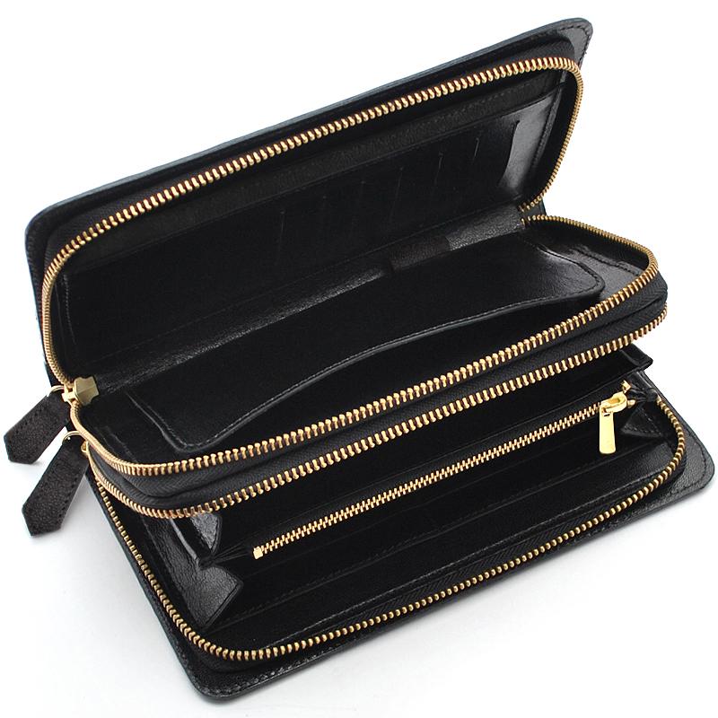 セカンドバッグ エレファント 象革 クラッチバッグ メンズ ダブル