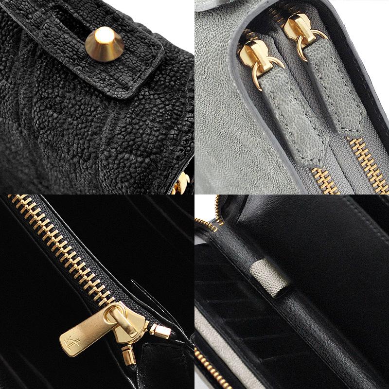 セカンドバッグ エレファント 象革 クラッチバッグ メンズ ダブル