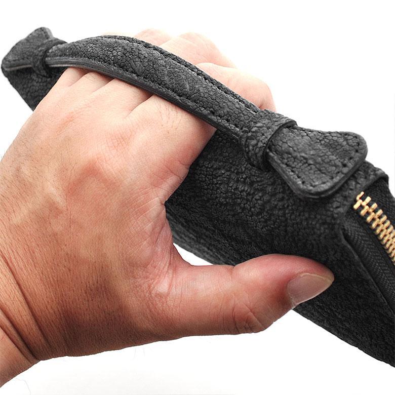 長財布 メンズ エレファント 象革 ゾウ クラッチバッグ ミニセカンド